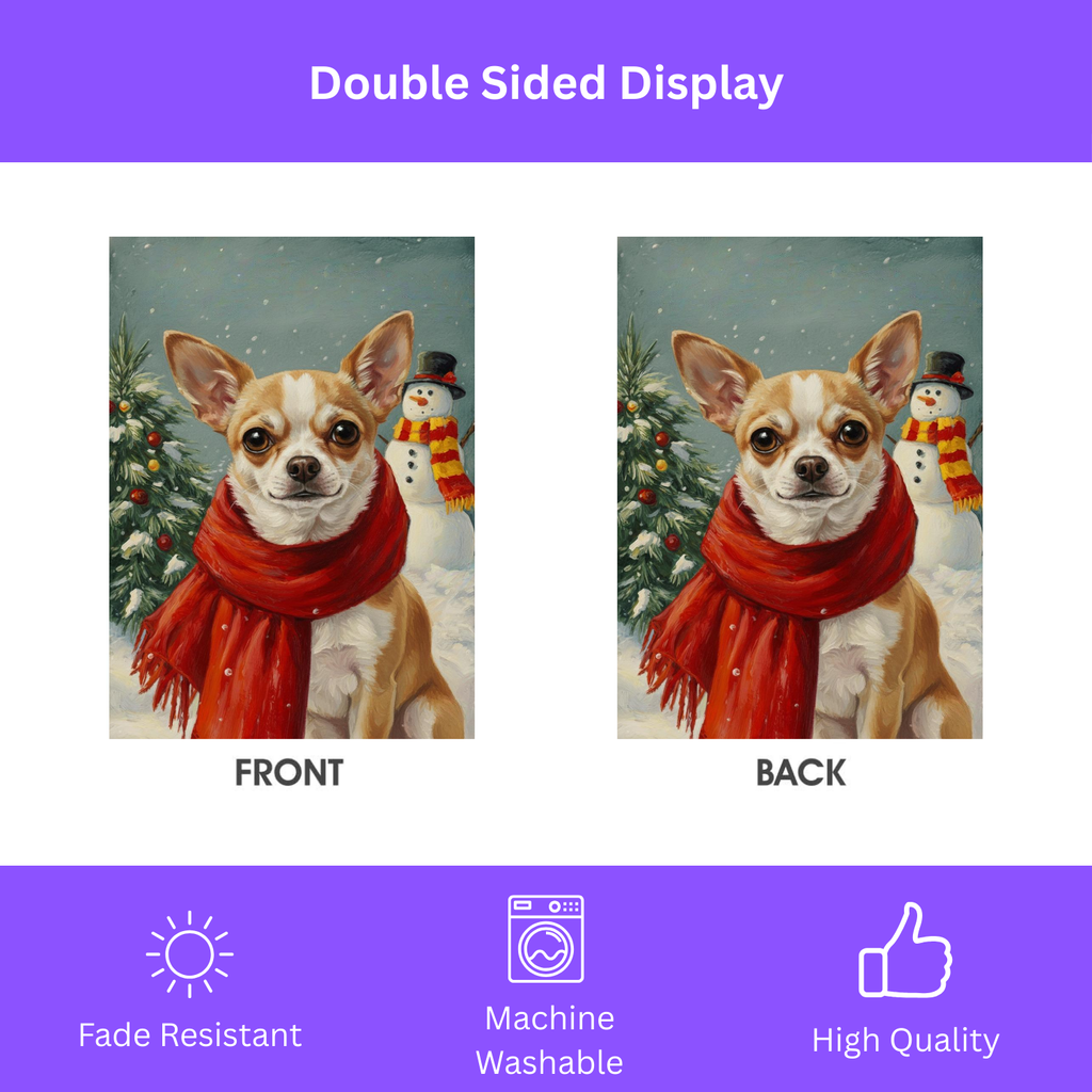 Red Scarf Chihuahua Garden Flag