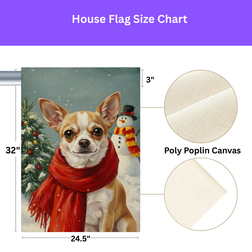 Red Scarf Chihuahua Garden Flag