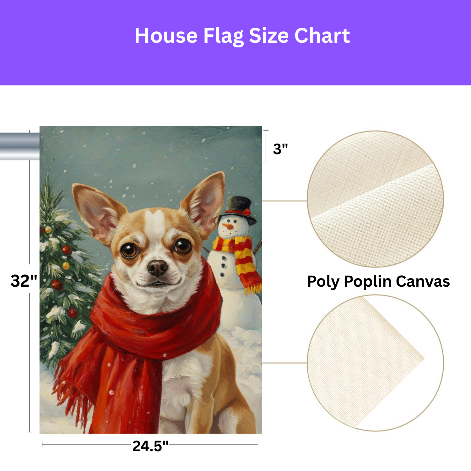 Red Scarf Chihuahua Garden Flag