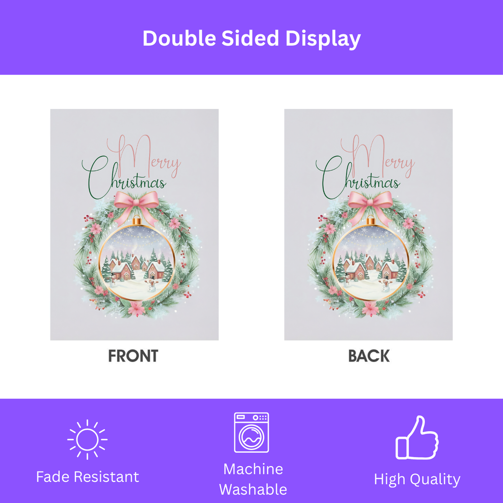 Snowman Village Ornament Christmas Flag