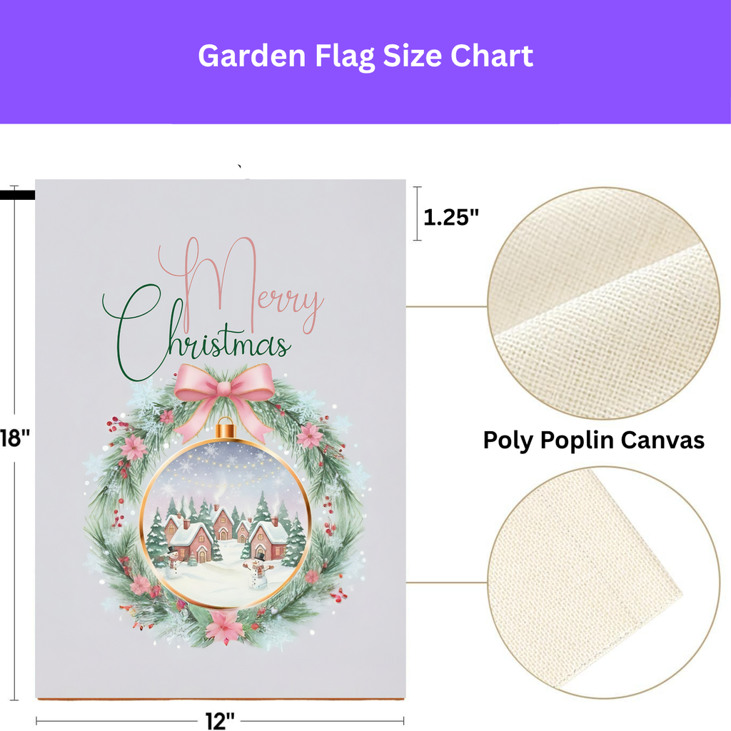 Snowman Village Ornament Christmas Flag