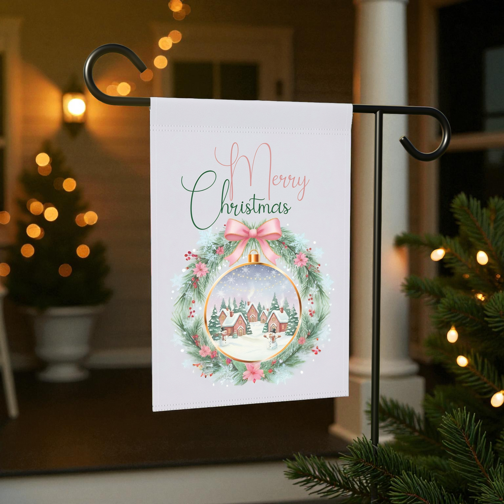 Snowman Village Ornament Christmas Flag