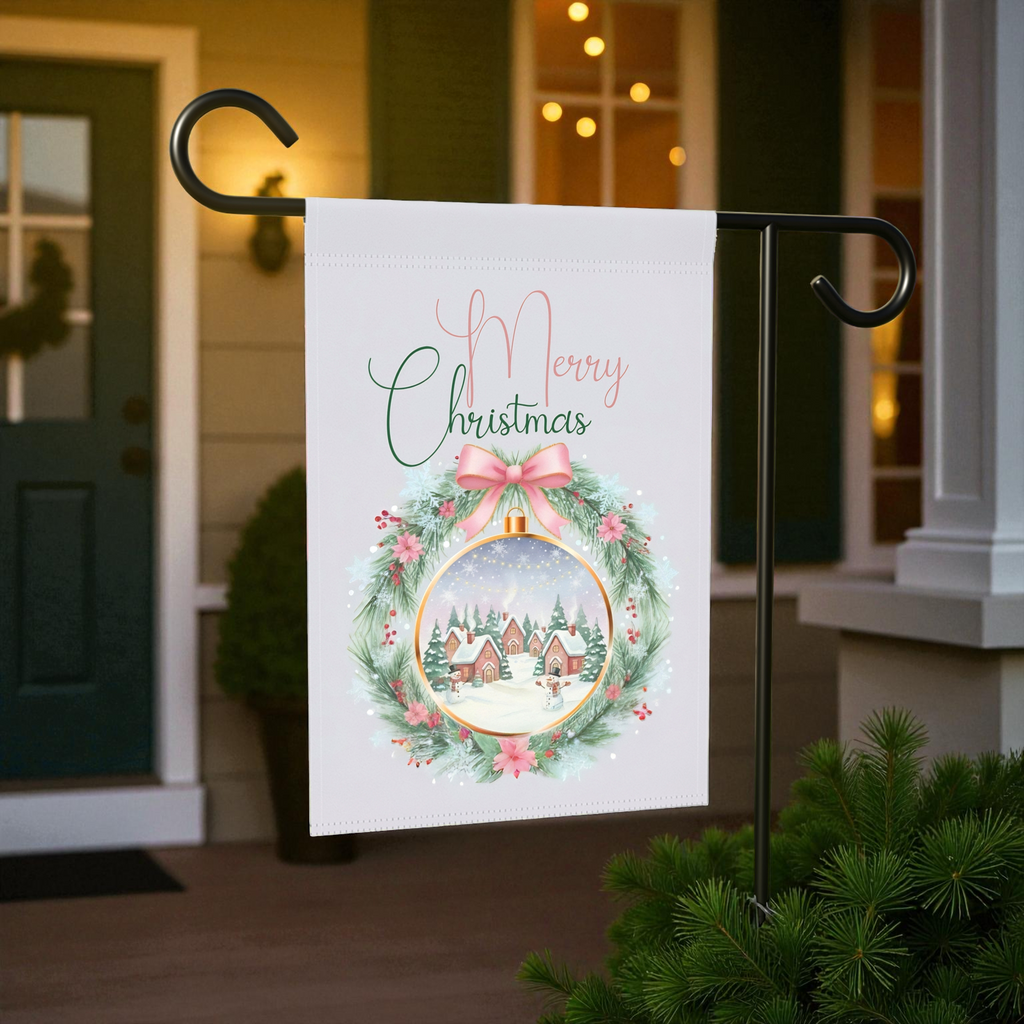 Snowman Village Ornament Christmas Flag