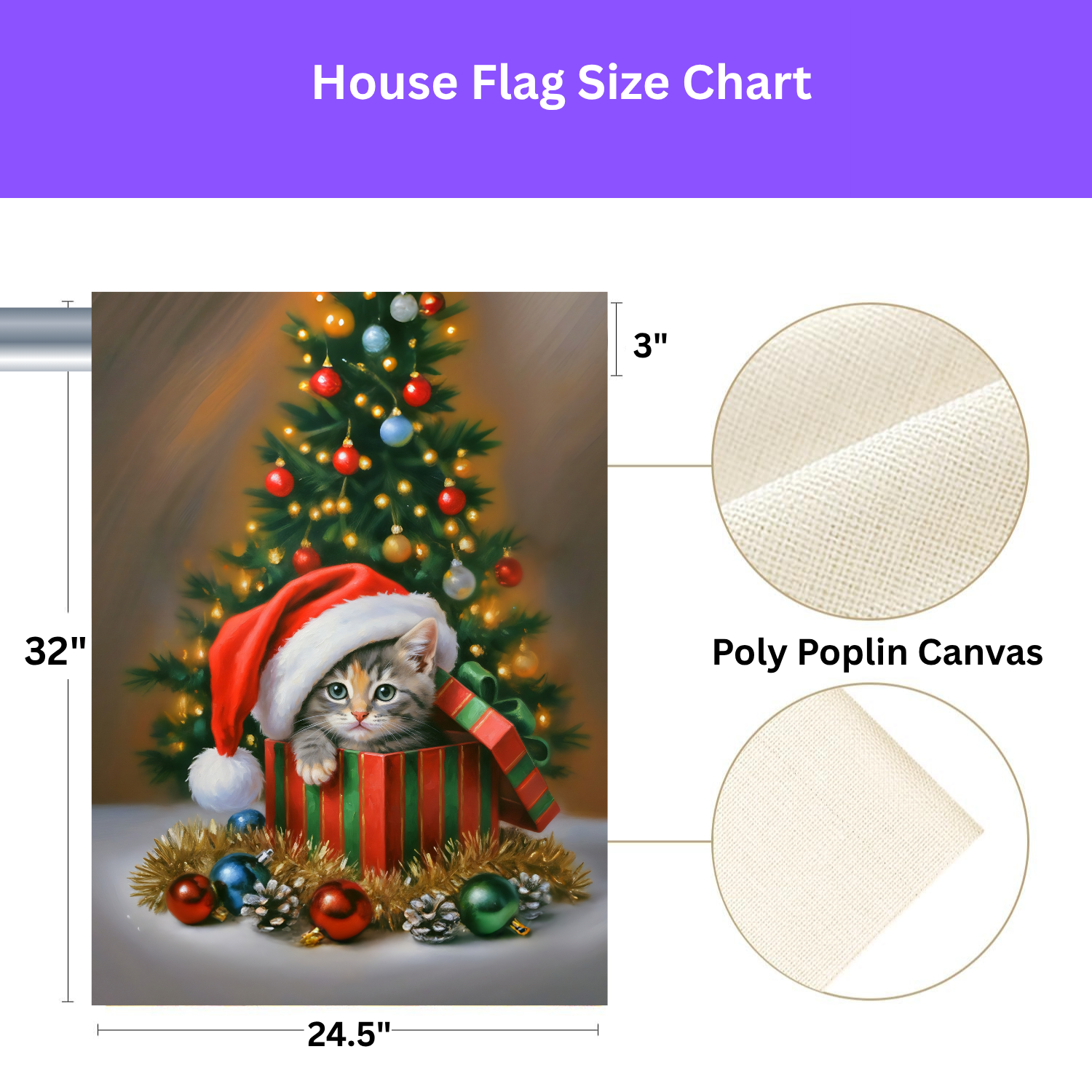 Christmas Present Kitten Garden Flag