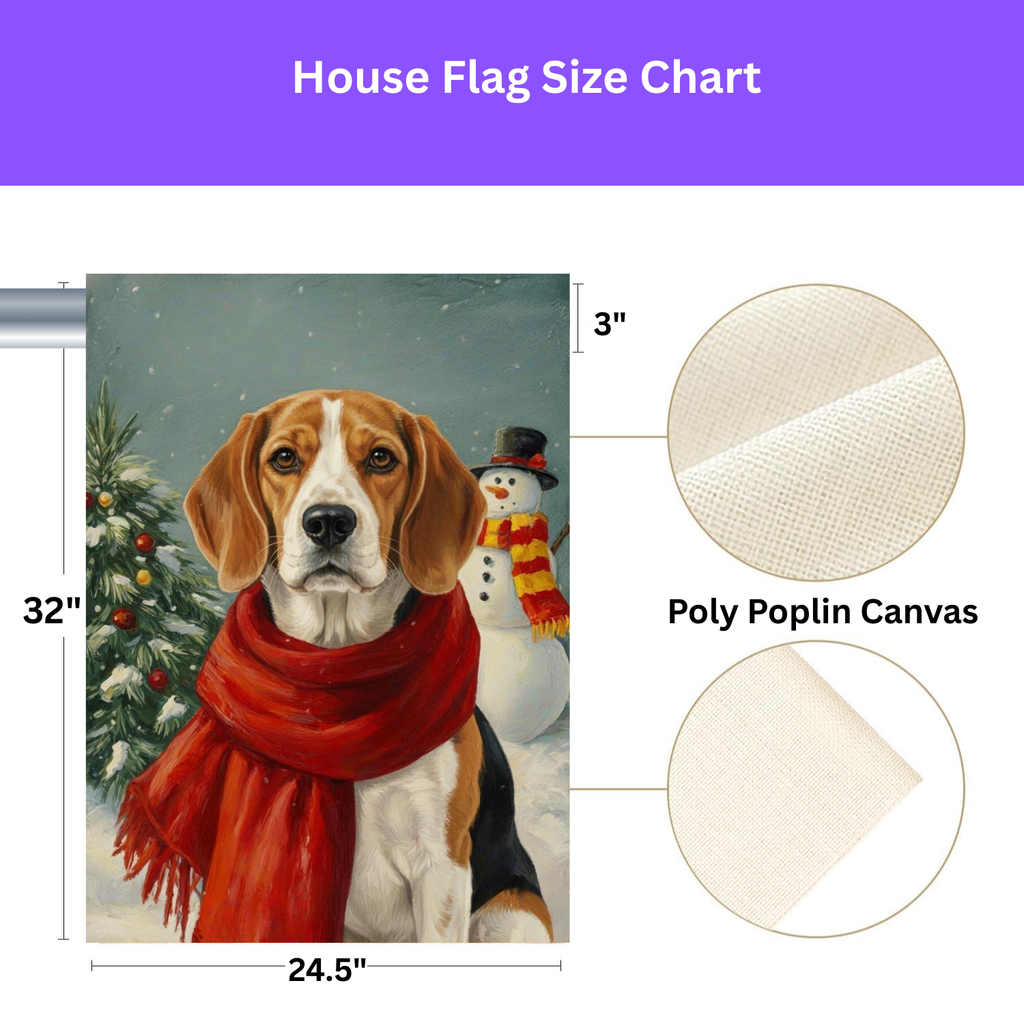 Red Scarf Beagle Garden Flag