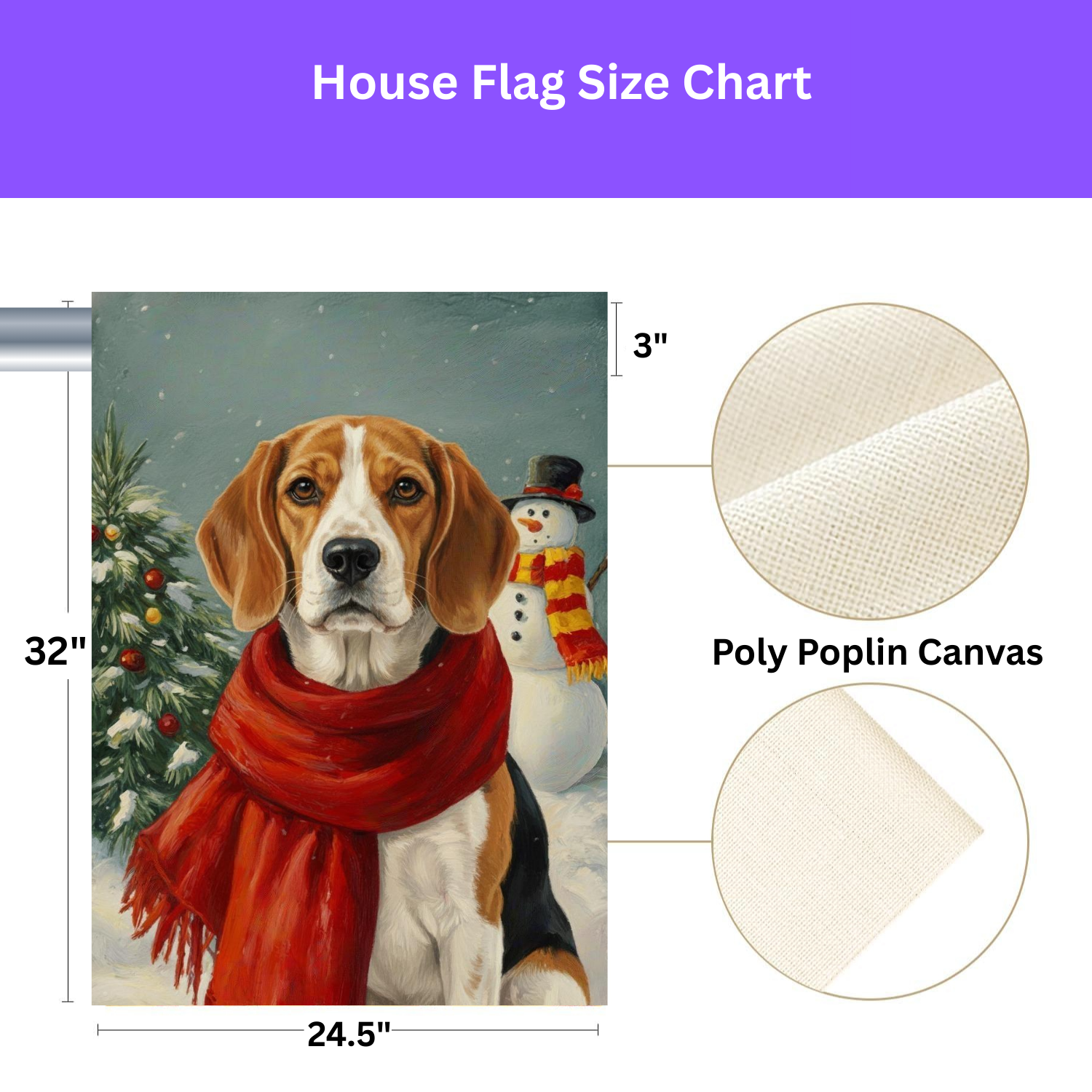 Red Scarf Beagle Garden Flag