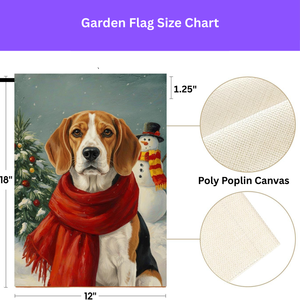 Red Scarf Beagle Garden Flag
