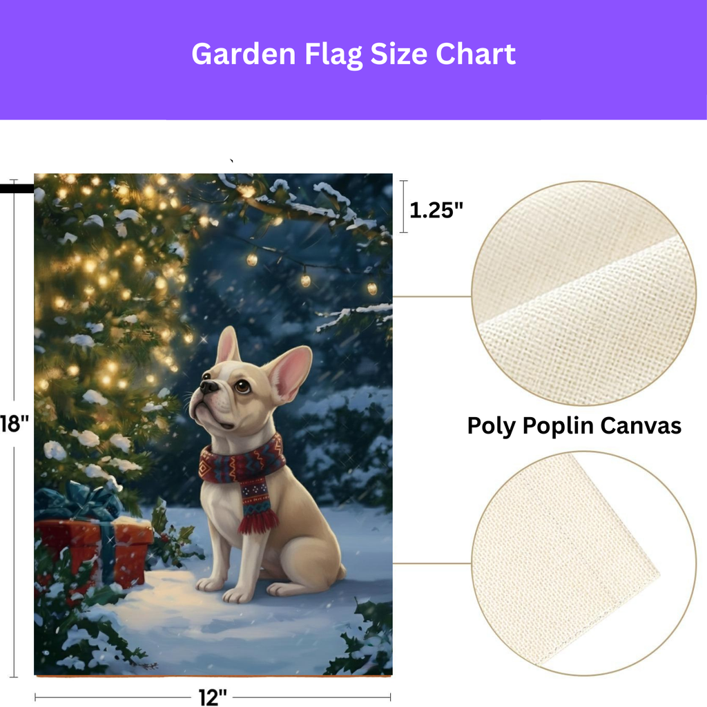 Standing by the Christmas Tree French Bulldog Garden Flag