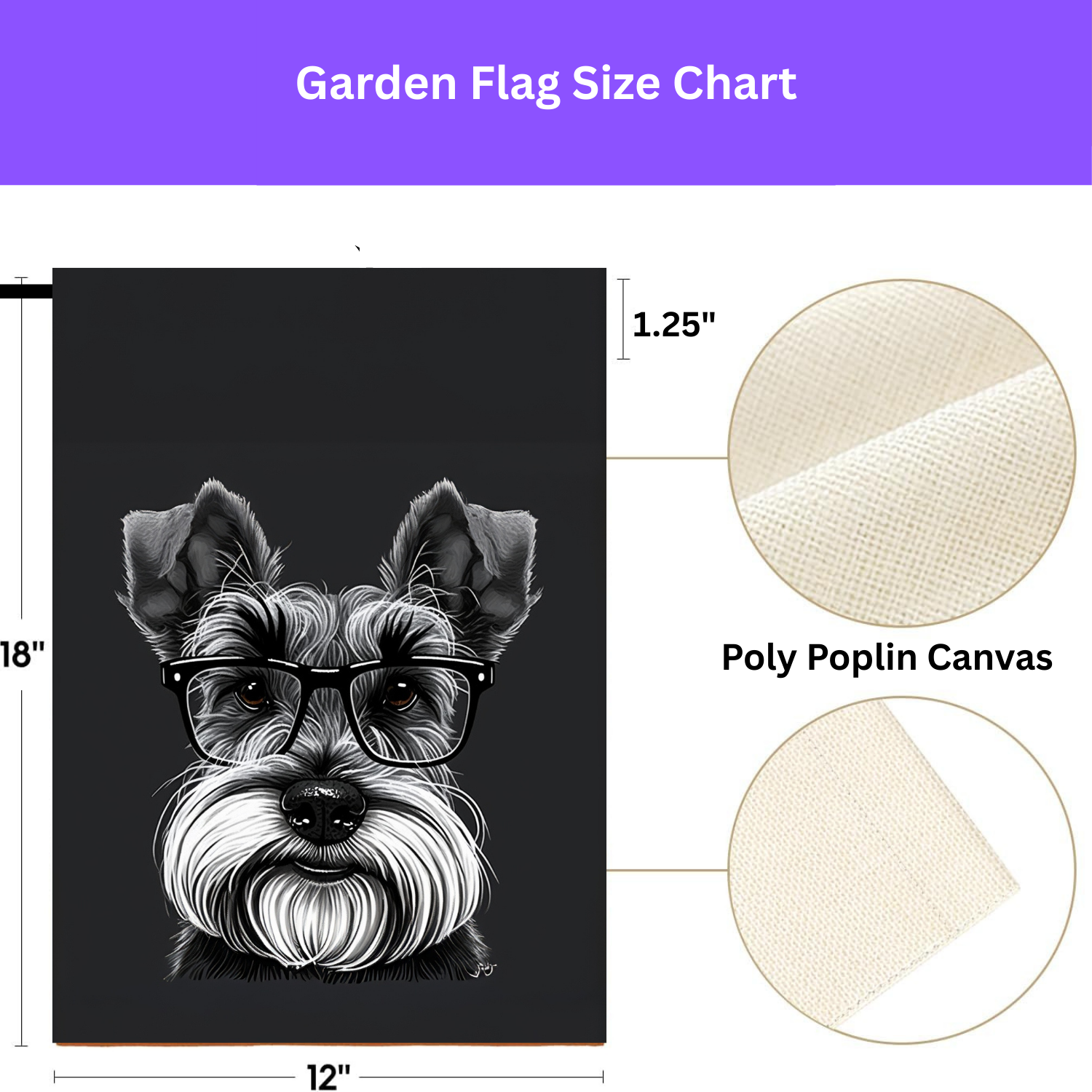 Black and White Schnauzer Garden Flag - porch decor - Dragonfire Gardens