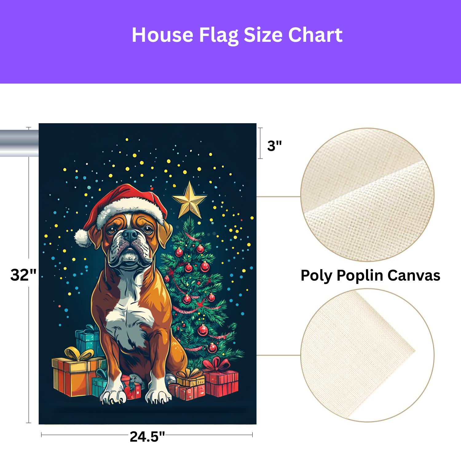 Christmas Boxer Garden Flag