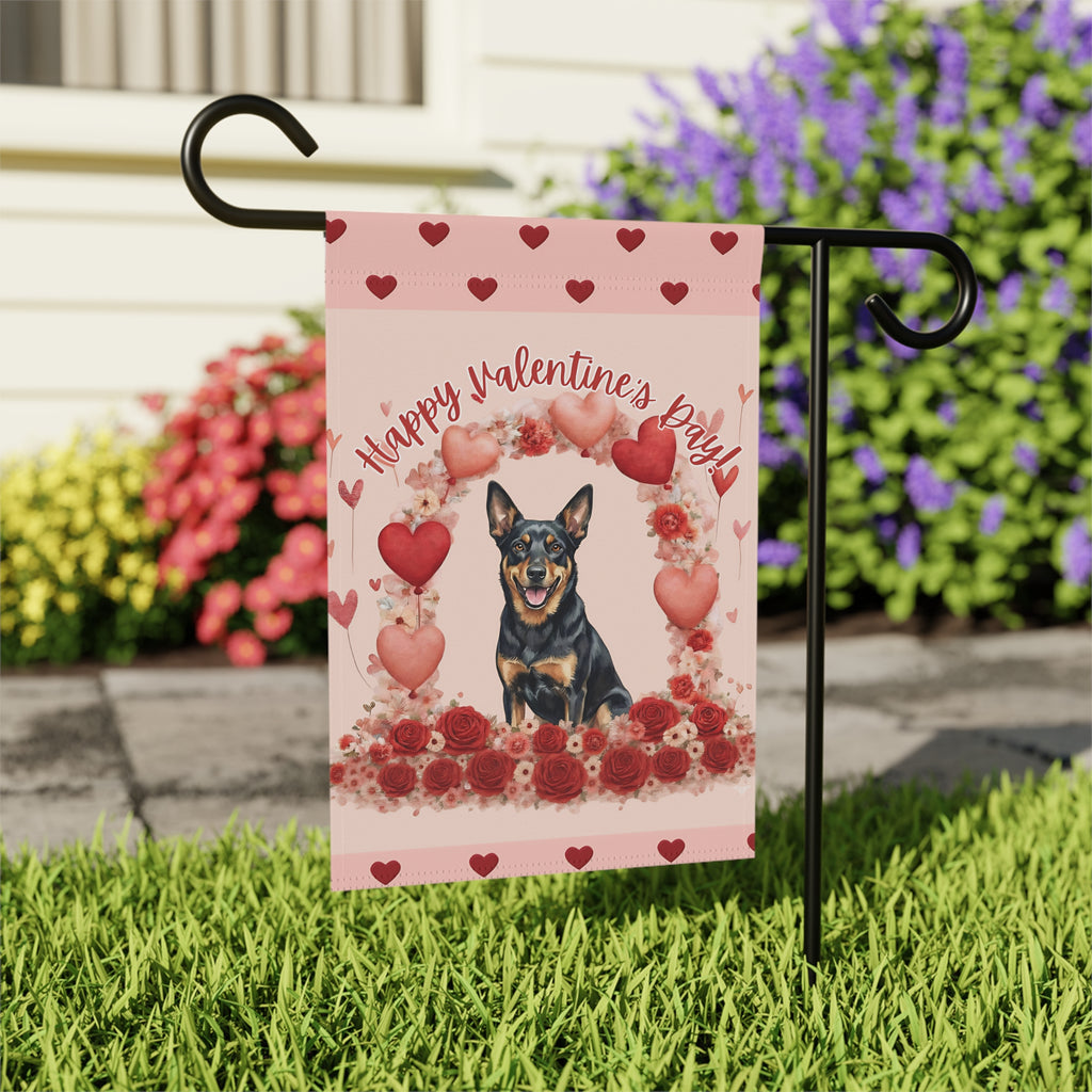 Valentine's Day Australian Kelpie Garden Flag