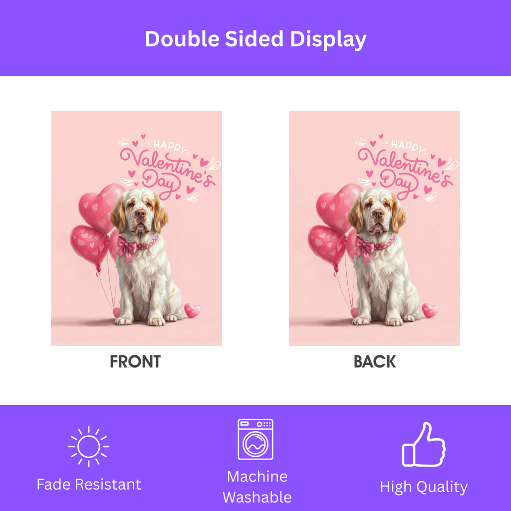 Clubber Spaniel Happy Valentine's Day Garden Flag
