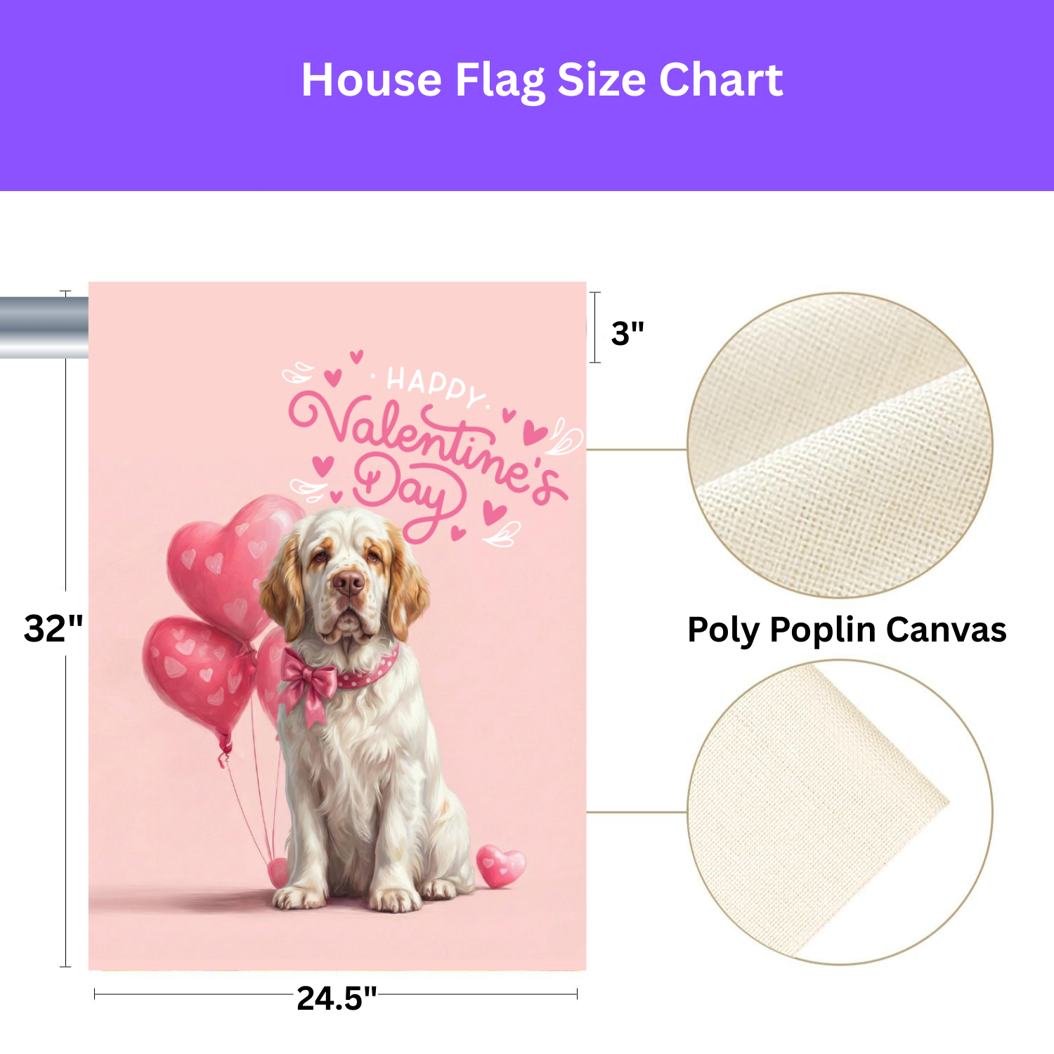 Clubber Spaniel Happy Valentine's Day Garden Flag