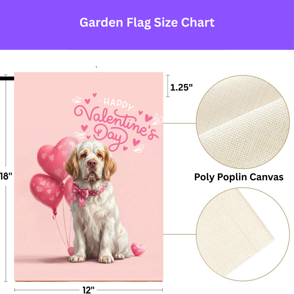 Clubber Spaniel Happy Valentine's Day Garden Flag