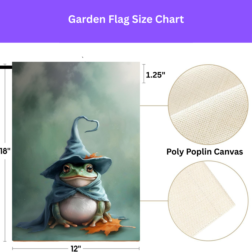 Wizard Frog Garden Flag - porch decor - Dragonfire Gardens