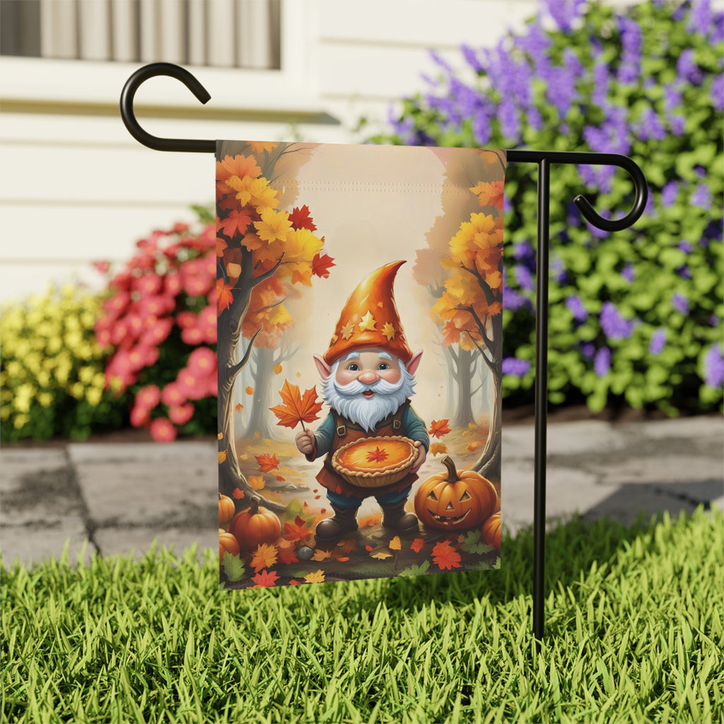 Pumpkin Pie Gnome Garden Flag