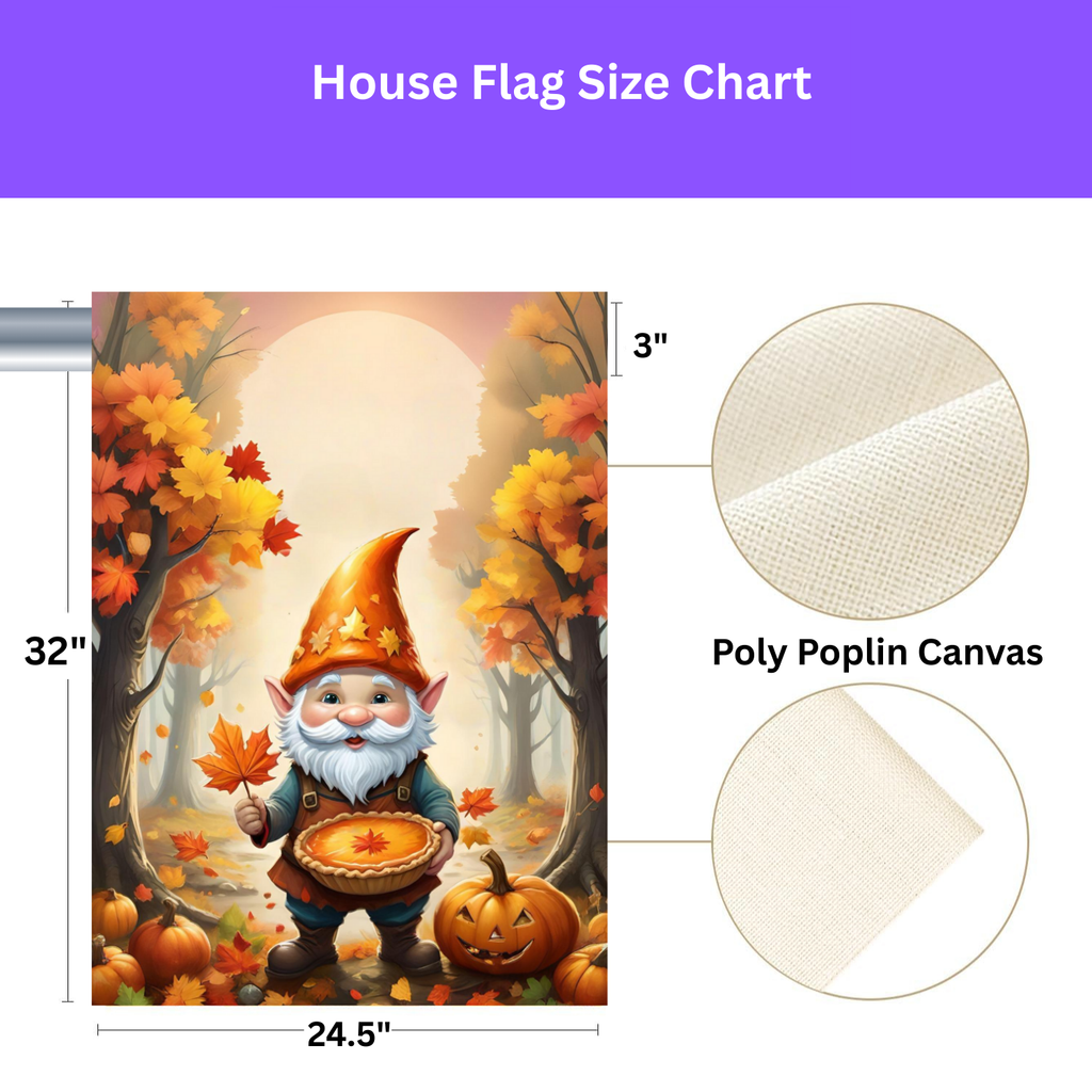 Pumpkin Pie Gnome Garden Flag