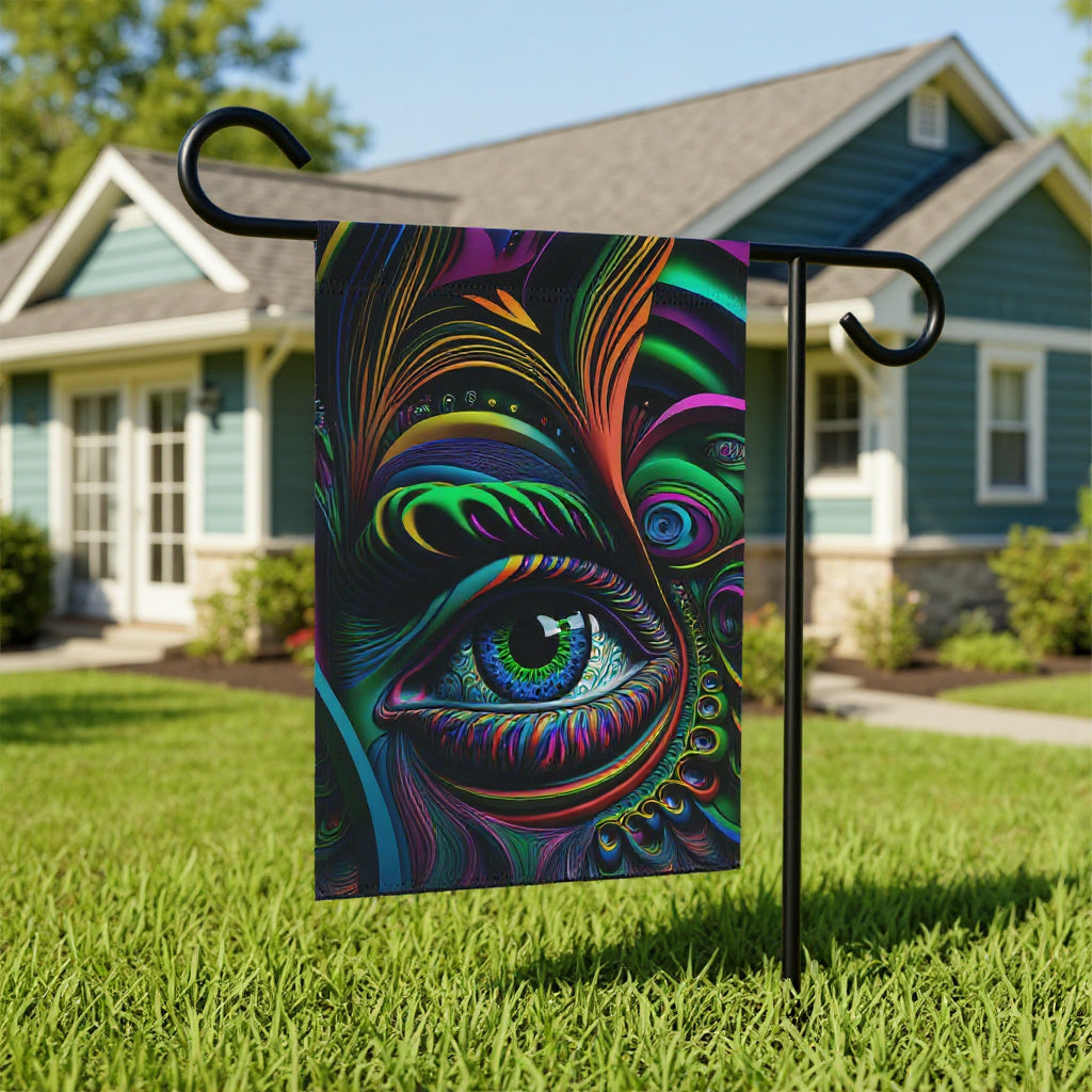 Abstract Eye Garden Flag