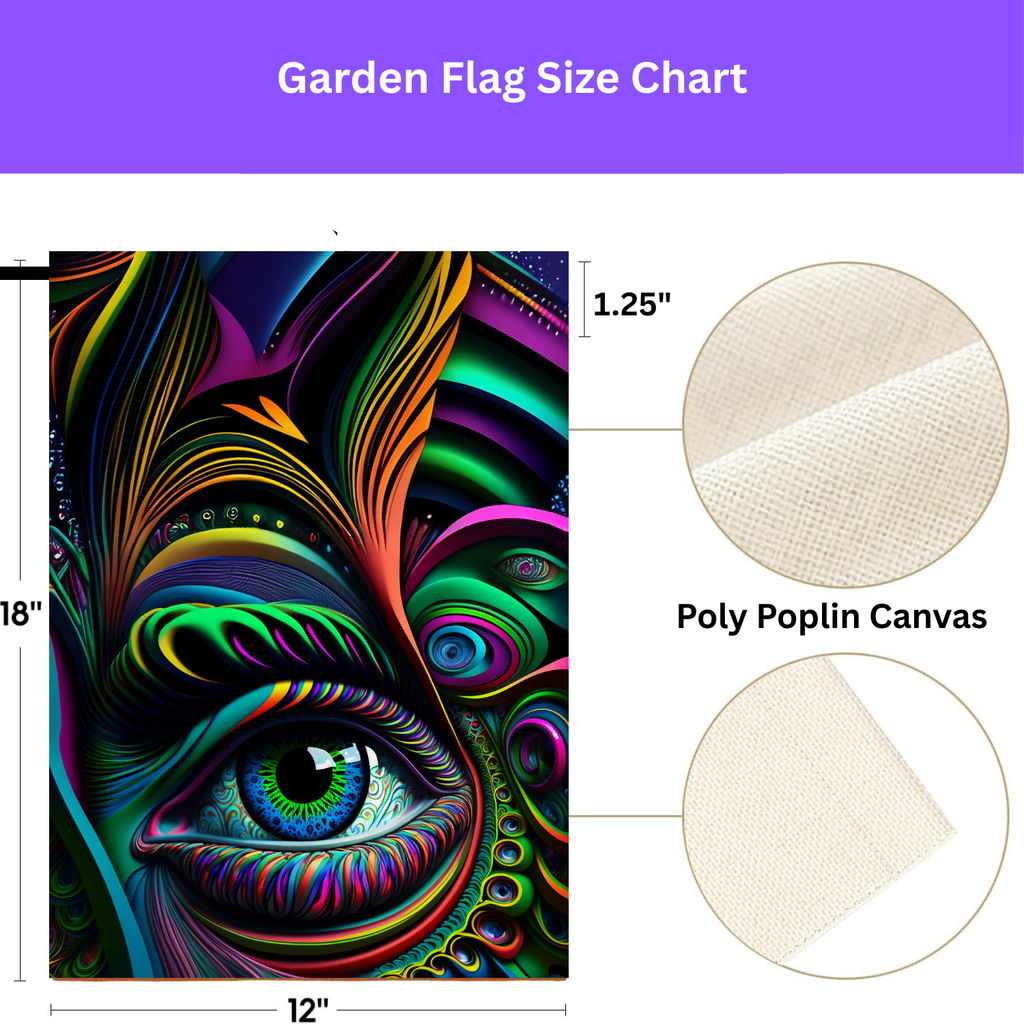 Abstract Eye Garden Flag