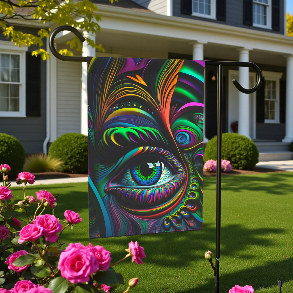 Abstract Eye Garden Flag