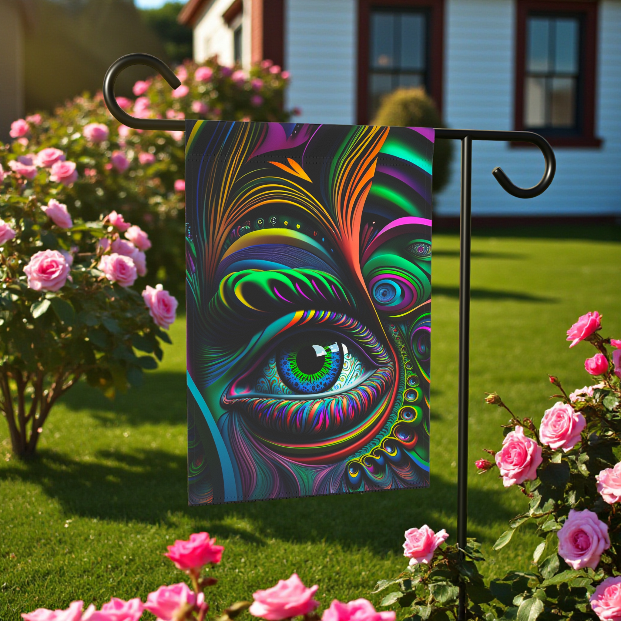 Abstract Eye Garden Flag