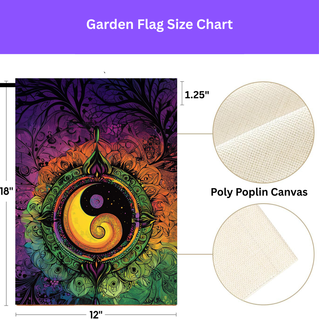 Abstract Yin and Yang Garden Flag - porch decor - Dragonfire Gardens