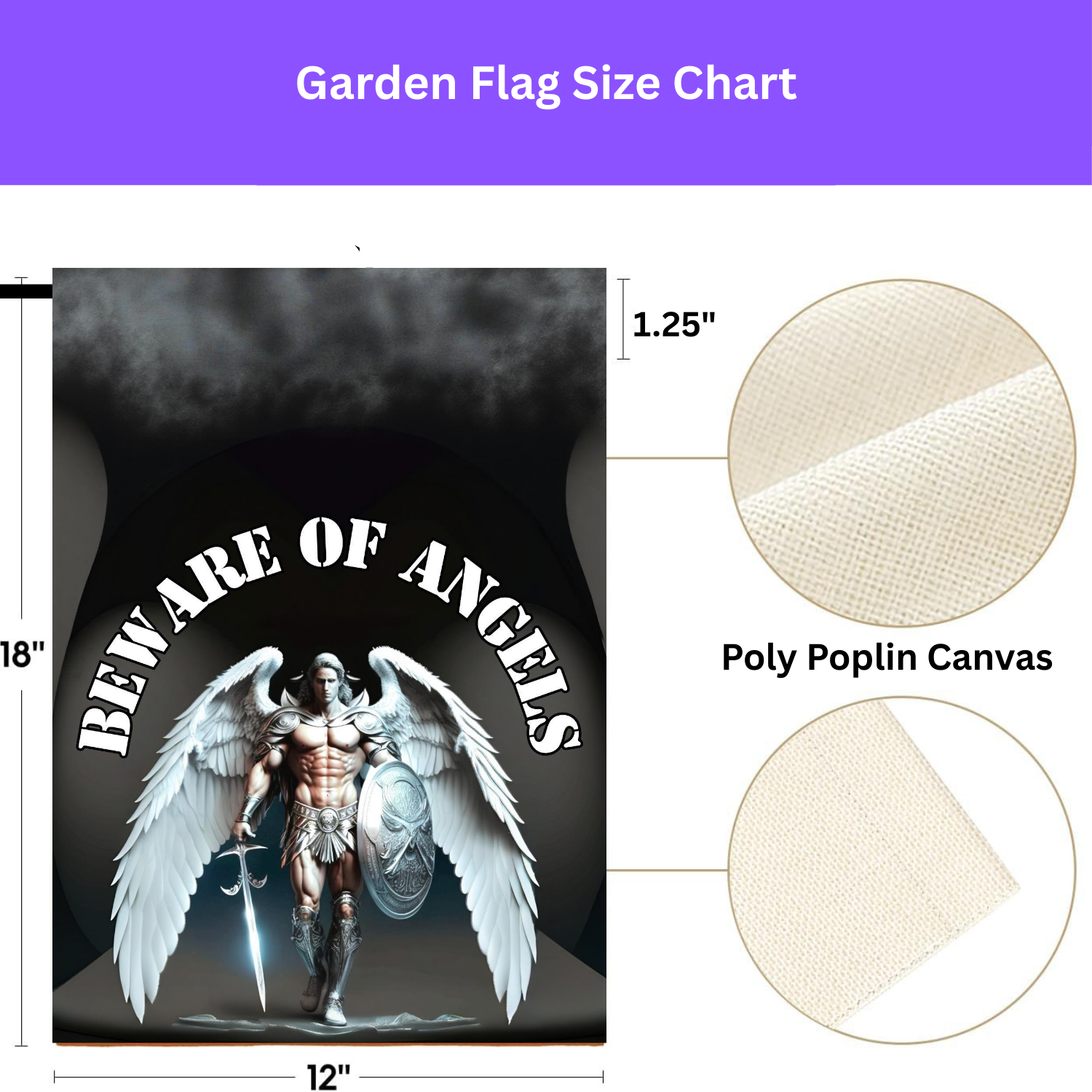 Beware of Angels Spiritual Garden Flag - porch decor - Dragonfire Gardens