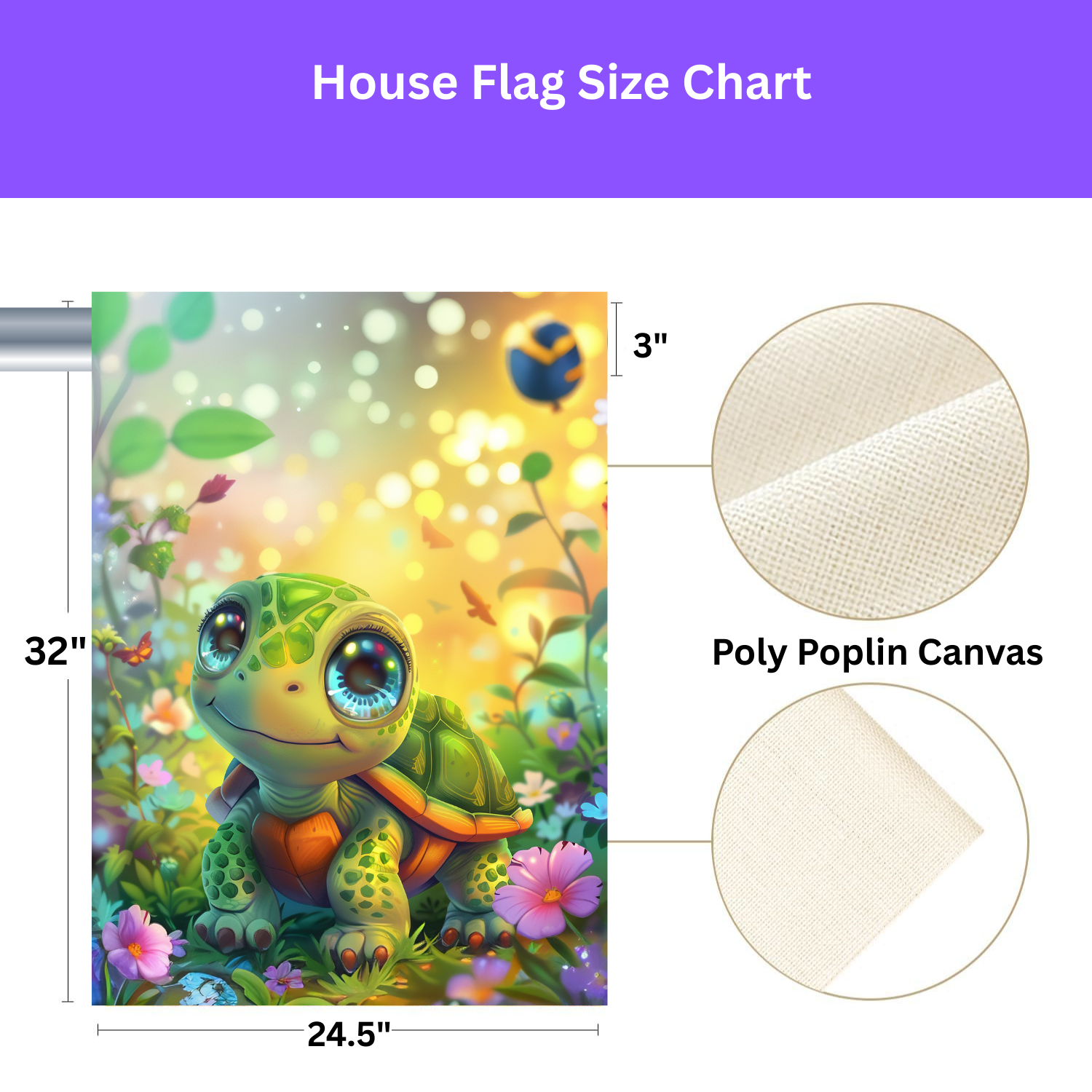 Whimsical Turtle Garden Flag - porch decor - Dragonfire Gardens