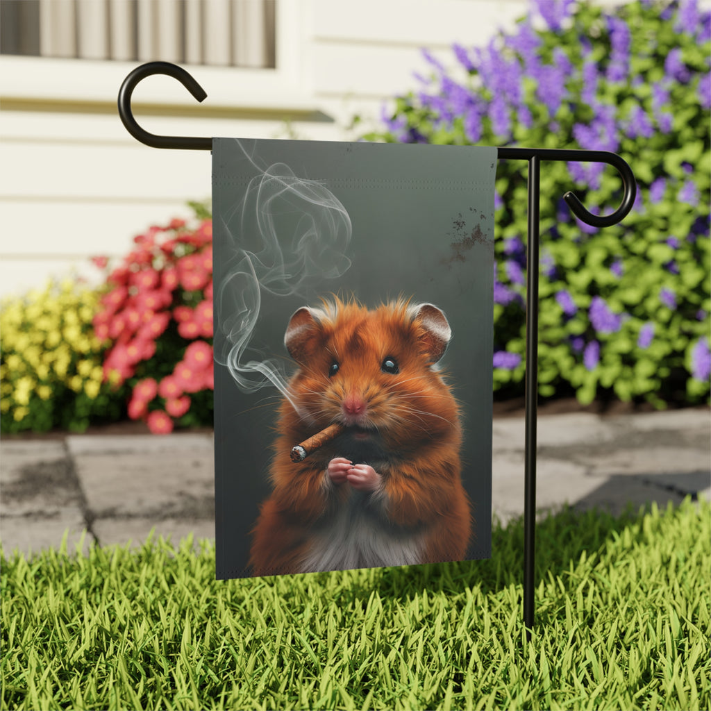 Smokin' Hamster Garden Flag