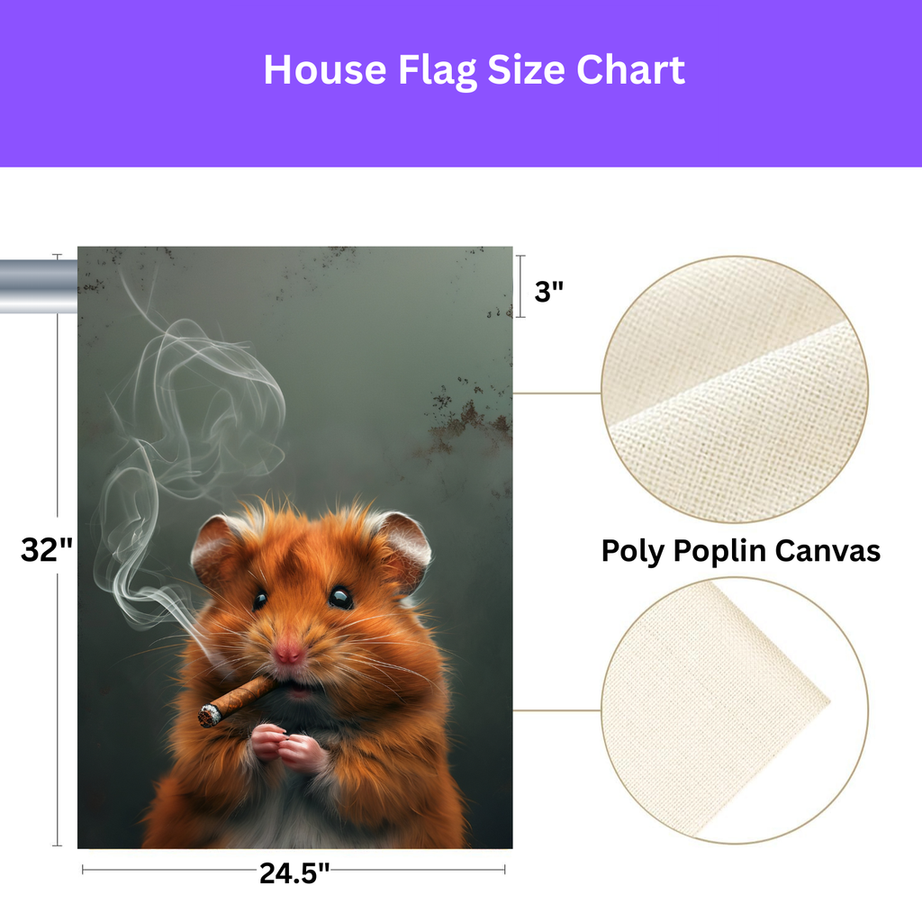 Smokin' Hamster Garden Flag
