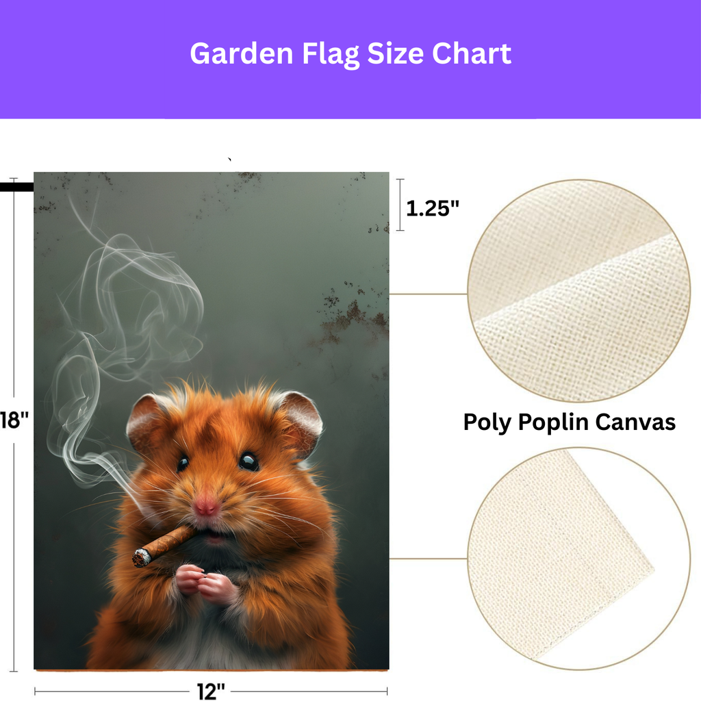 Smokin' Hamster Garden Flag