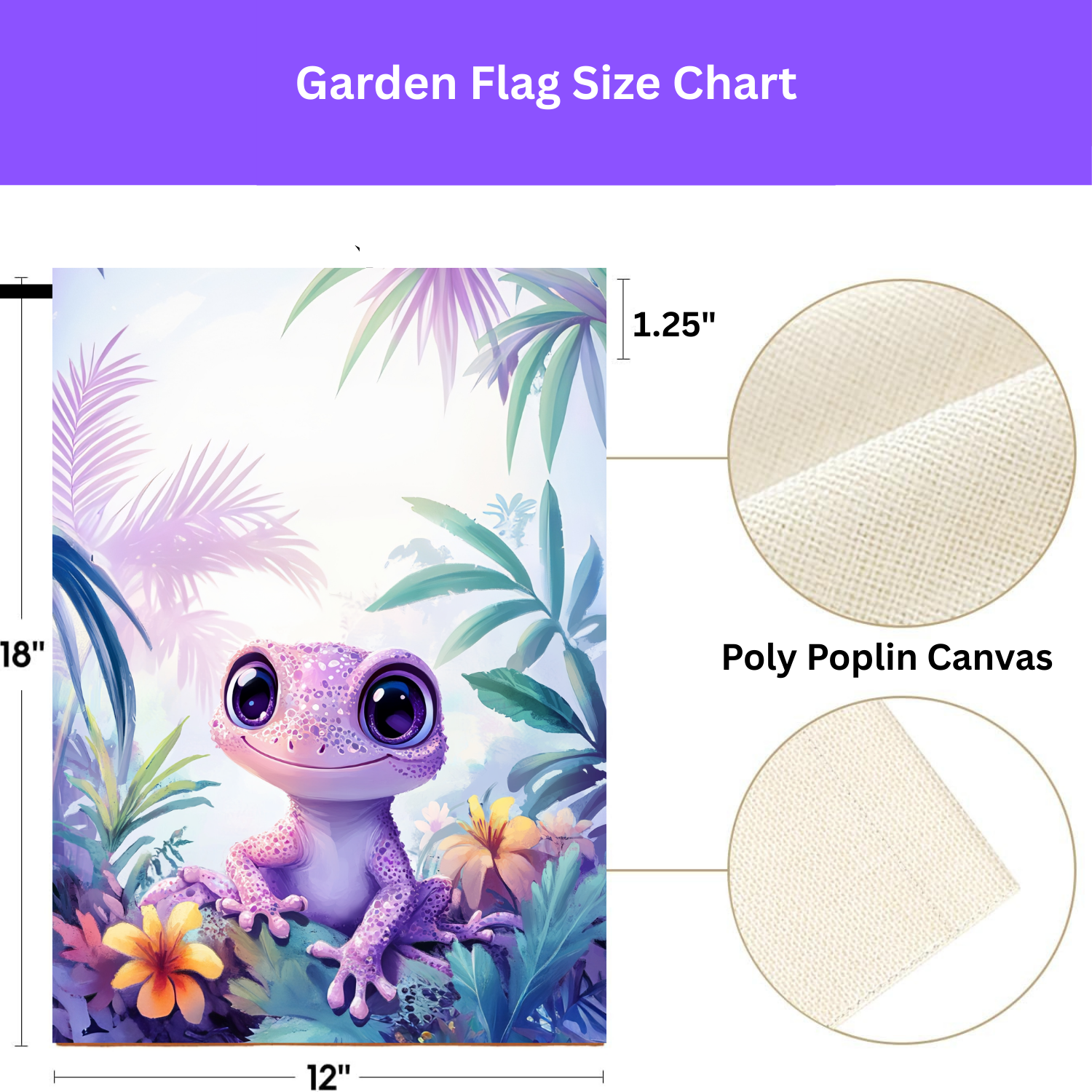 Pink Gecko Garden Flag