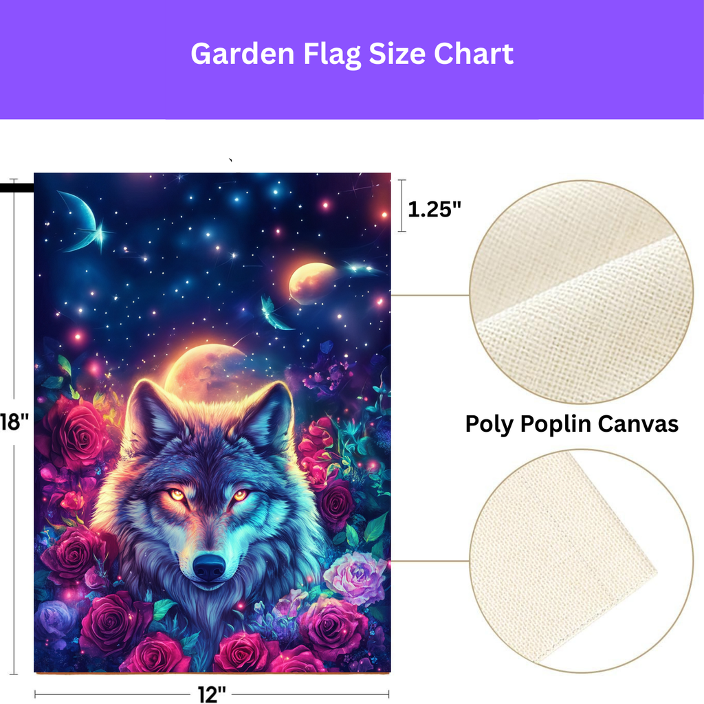Rose Garden Wolf Garden Flag