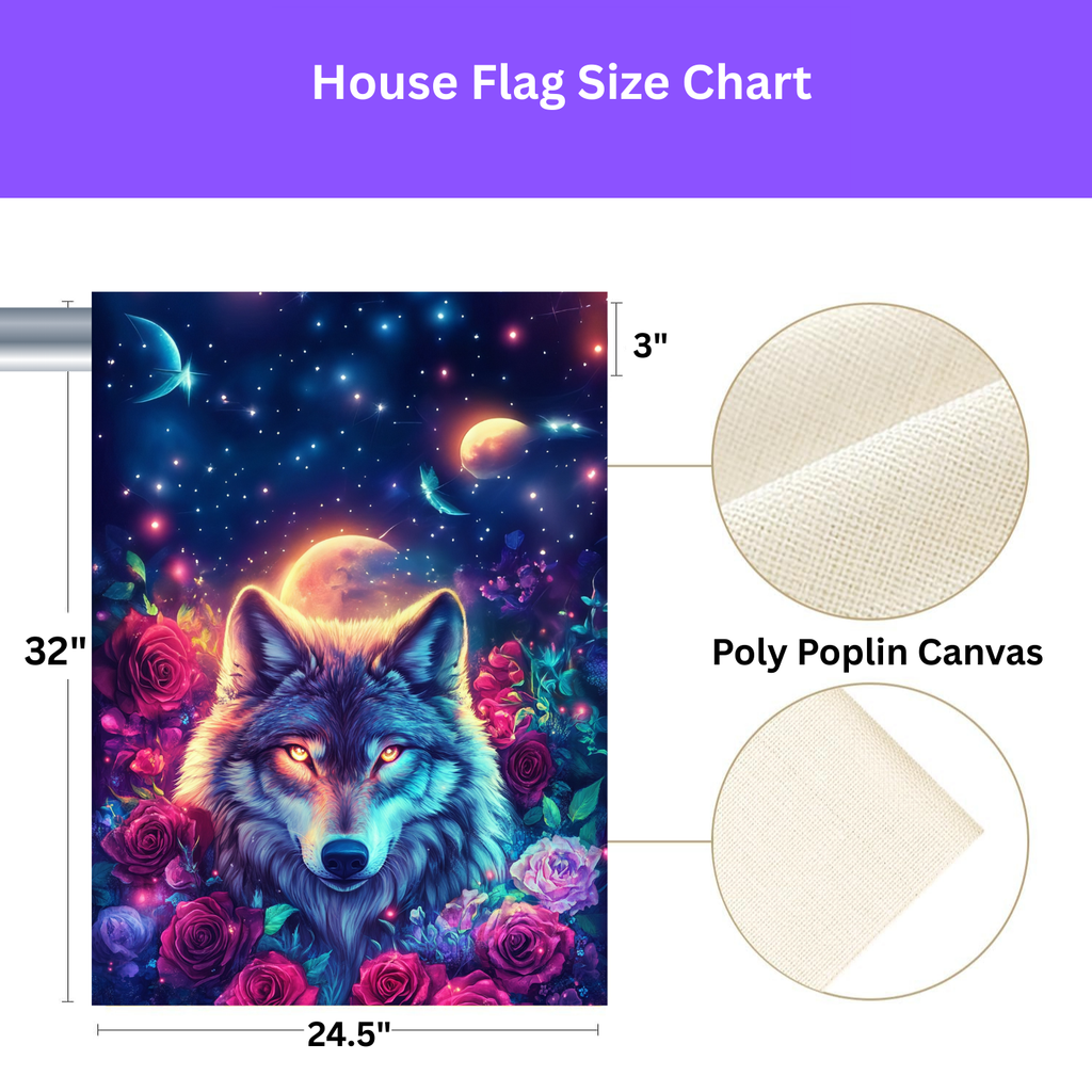 Rose Garden Wolf Garden Flag