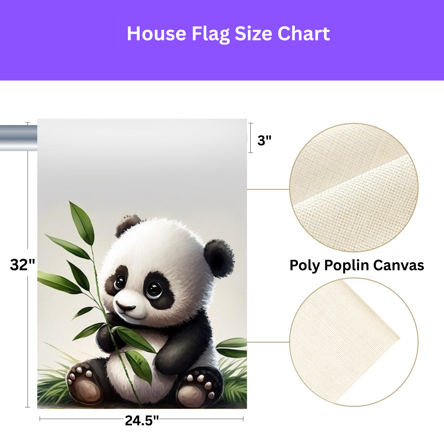 Baby Panda Garden Flag - yard display - Dragonfire Gardens