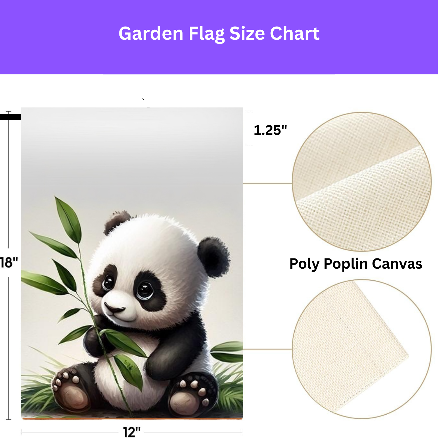 Baby Panda Garden Flag - porch decor - Dragonfire Gardens