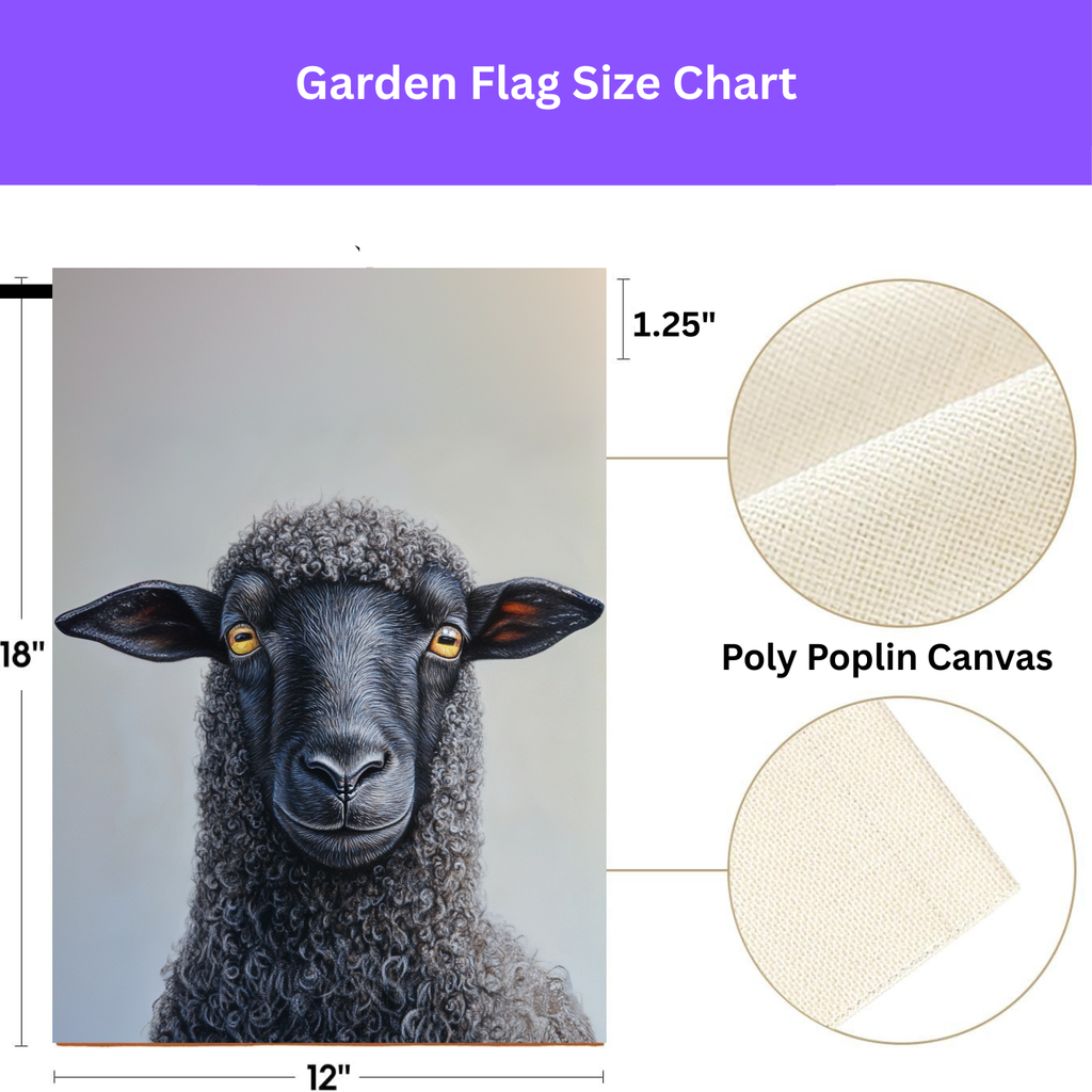 Black Sheep Garden Flag - porch decor - Dragonfire Gardens