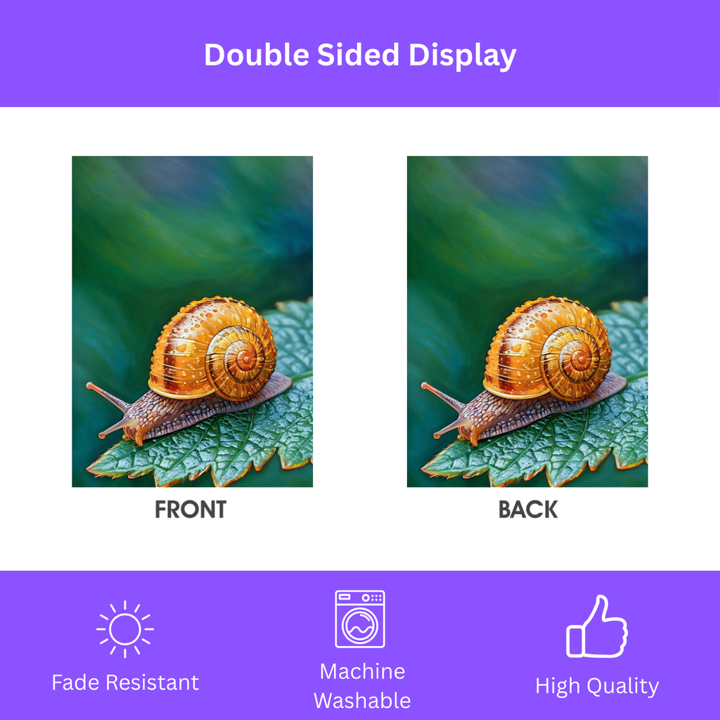 Golden Shell Snail Garden Flag