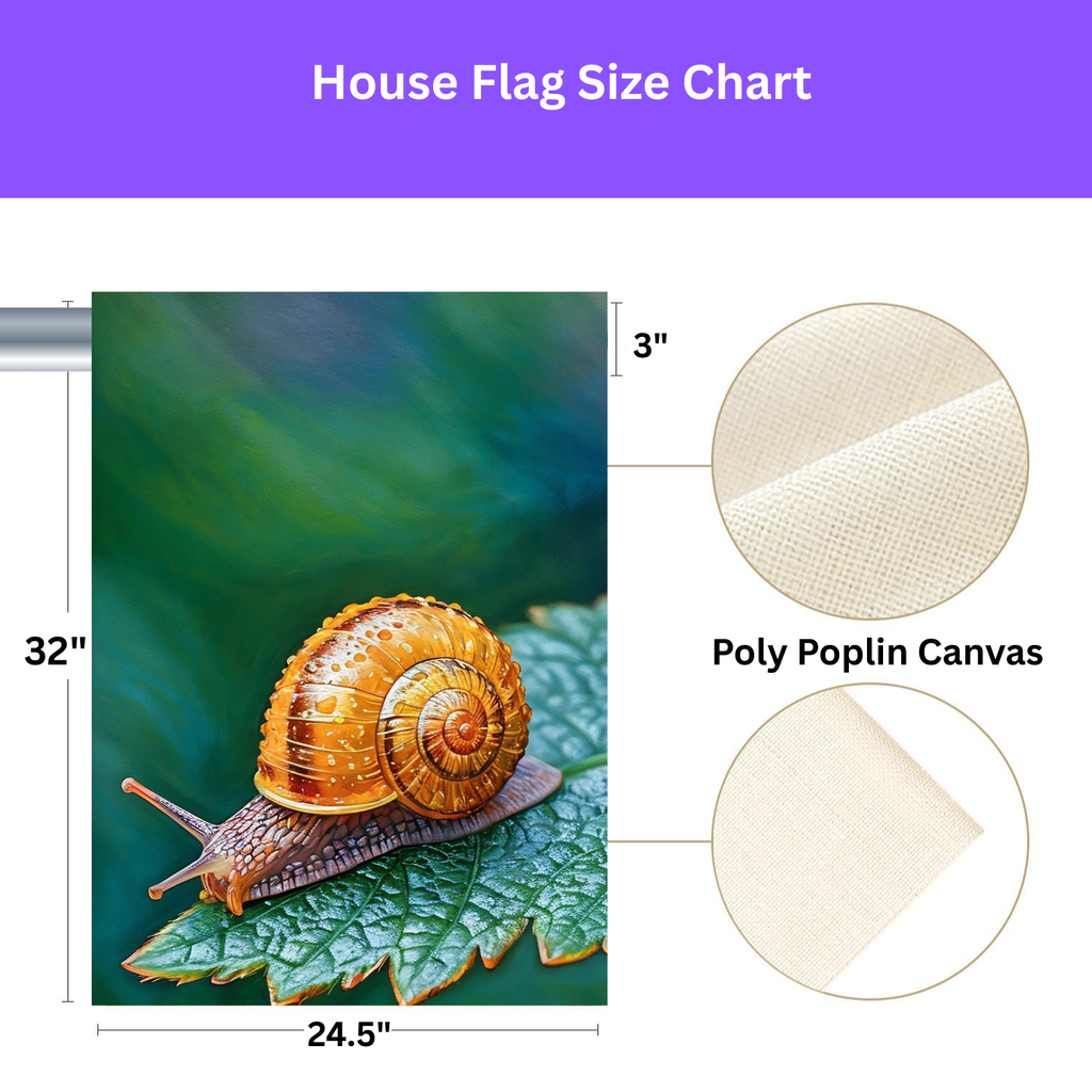 Golden Shell Snail Garden Flag