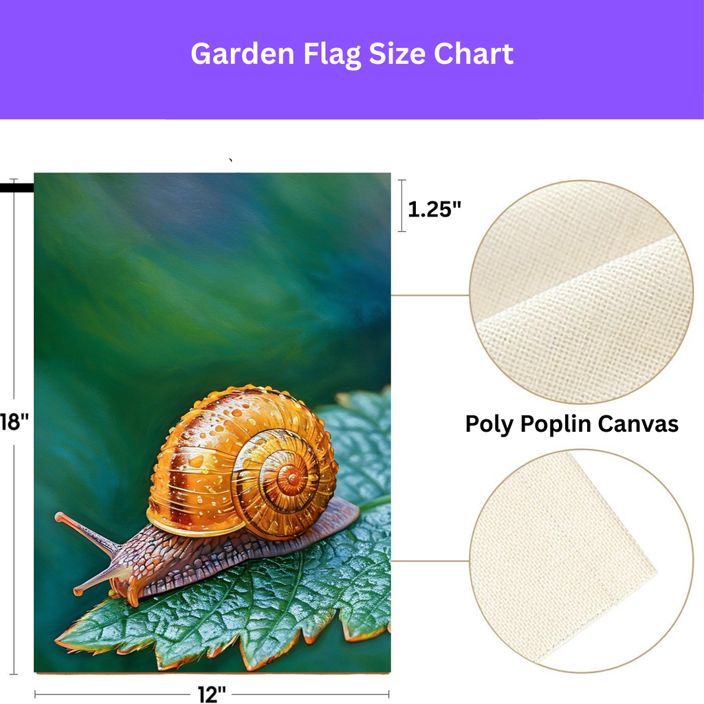 Golden Shell Snail Garden Flag