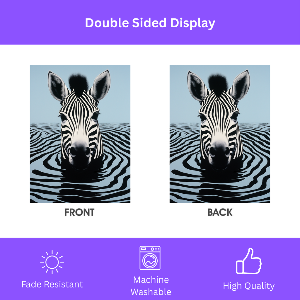 Zebra Strips Garden Flag - porch decor - Dragonfire Gardens