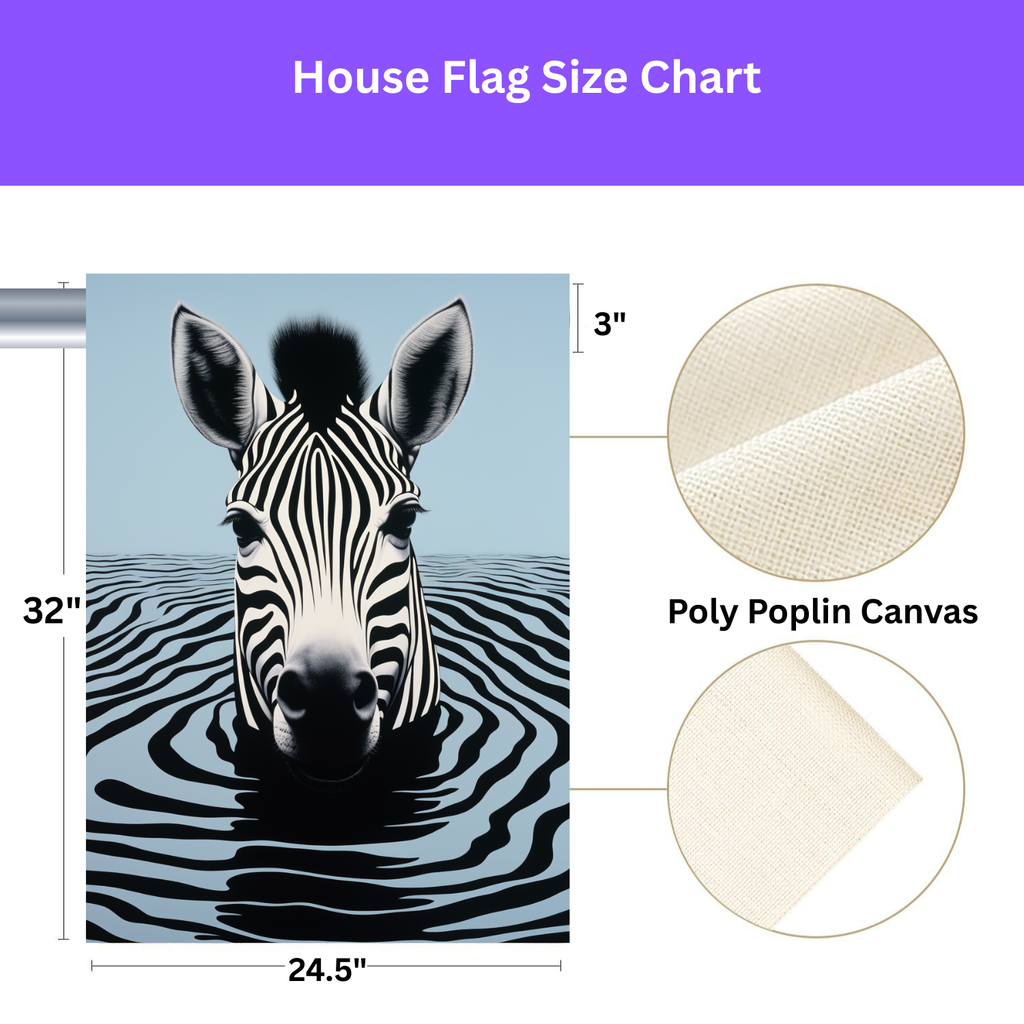 Zebra Strips Garden Flag - yard display - Dragonfire Gardens