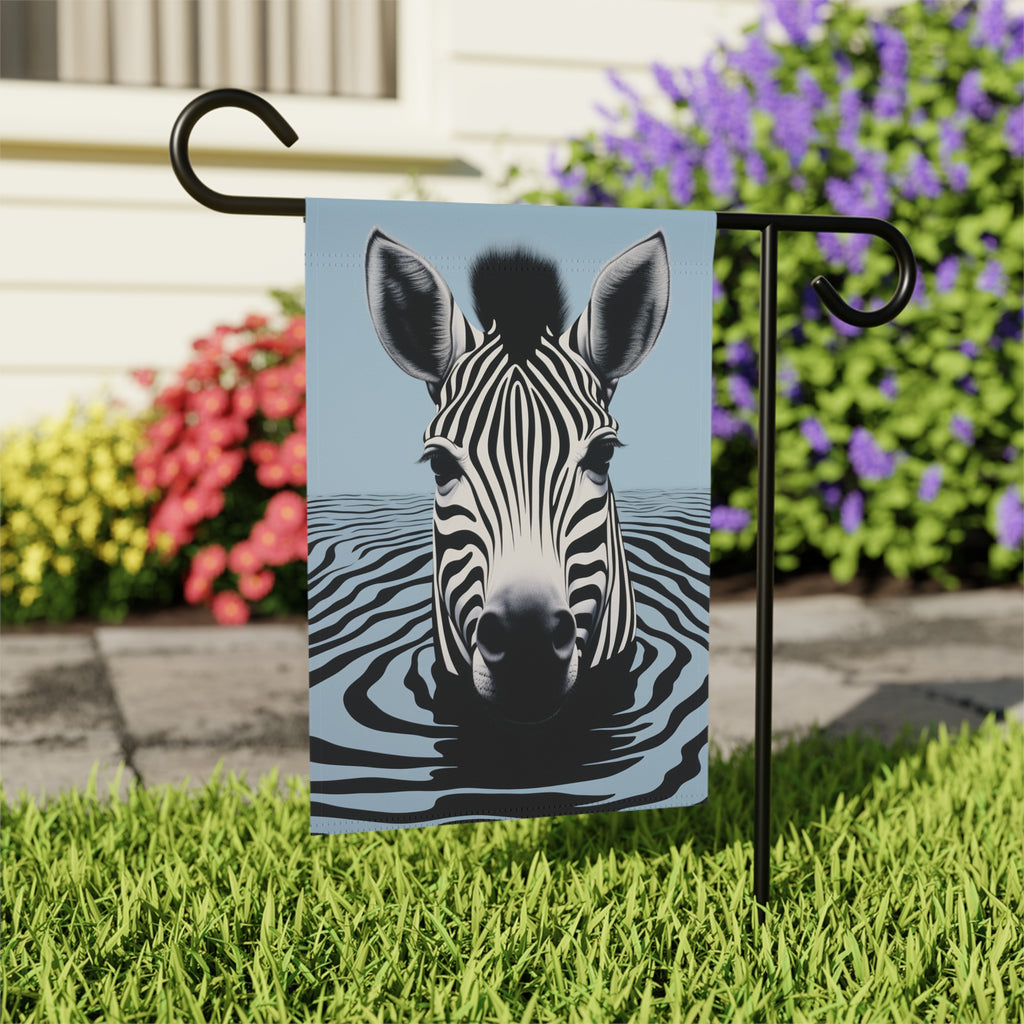 Zebra Strips Garden Flag - outdoor display - Dragonfire Gardens