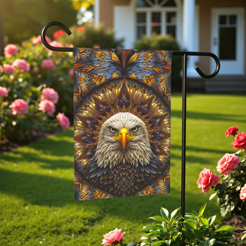 American Indian Eagle Garden Flag - front view - Dragonfire Gardens