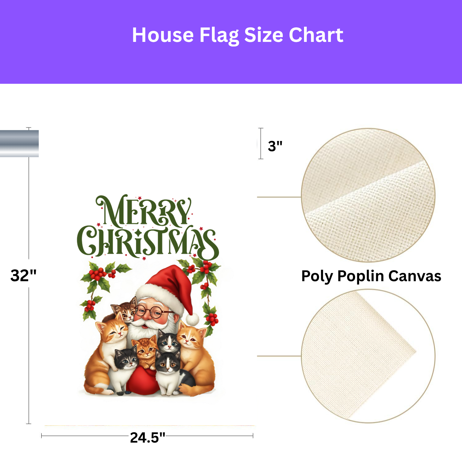 Santa's Cats Christmas Garden Flag