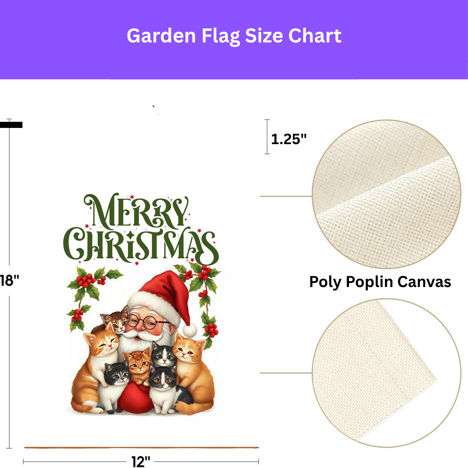 Santa's Cats Christmas Garden Flag