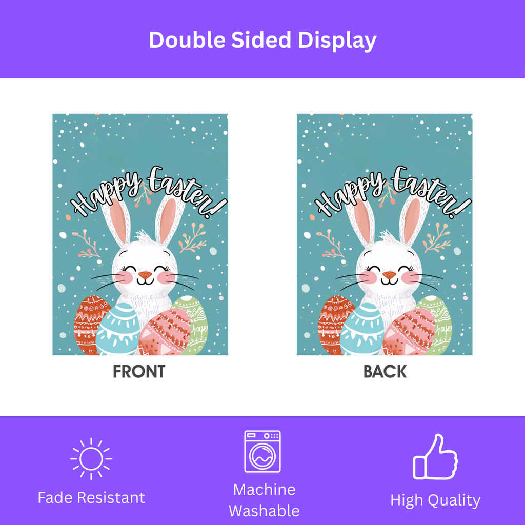 Happy Easter Bunny Garden Flag
