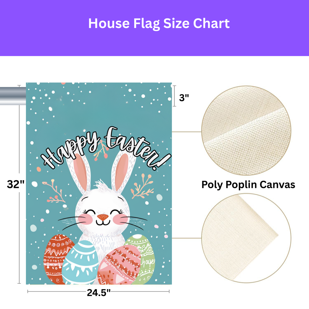 Happy Easter Bunny Garden Flag