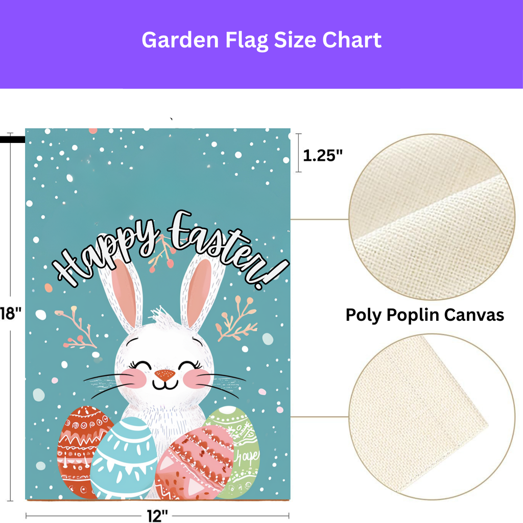 Happy Easter Bunny Garden Flag