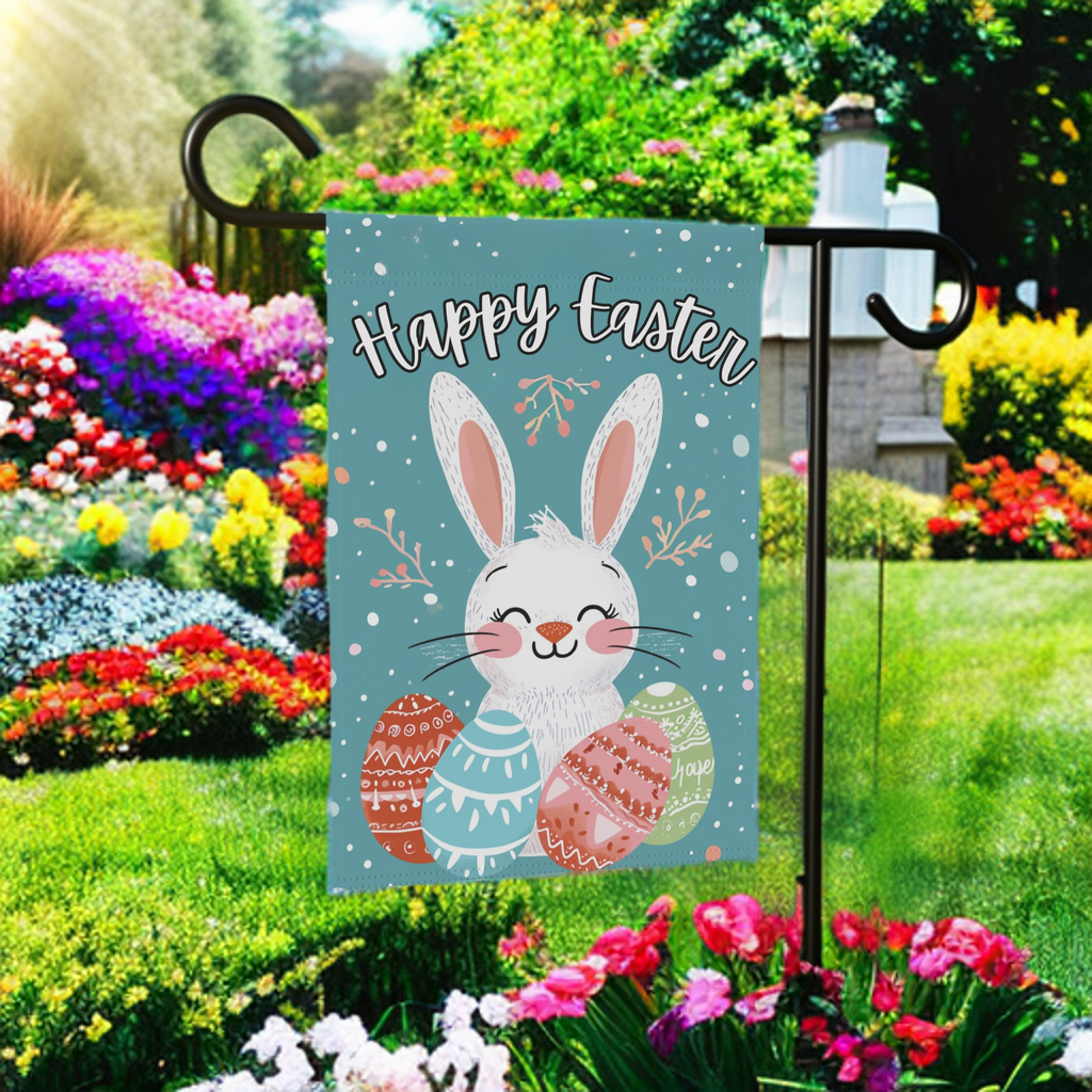 Happy Easter Bunny Garden Flag